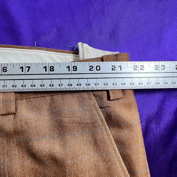 📌Dark Caramel Dress Pants European Tailoring Handmade with High Quality Fabric - Picture 7 of 13